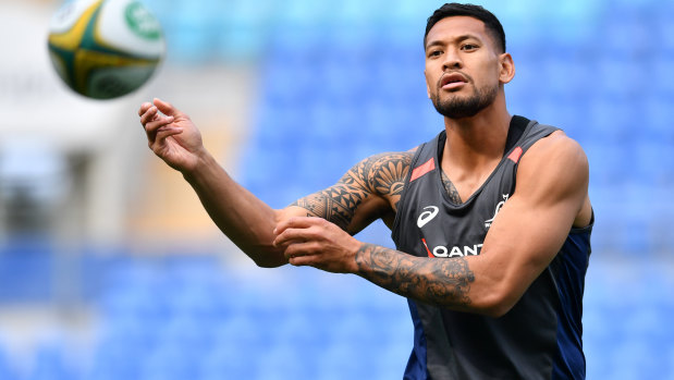 Dropped: Israel Folau's 2018 social media comments  cost him the financial support of the Salteri family. 