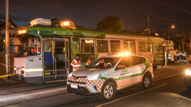 There were no passengers on the tram that derailed in Ascot Vale