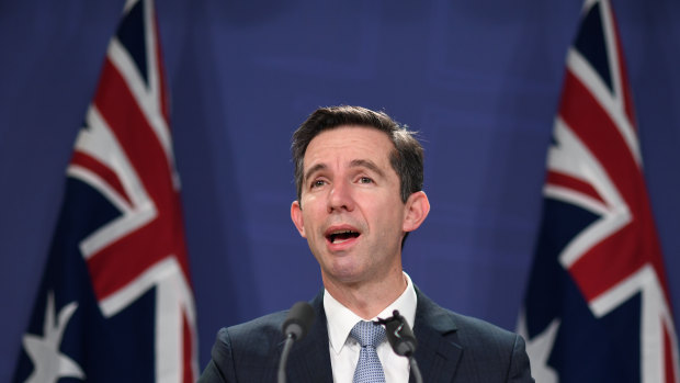 Trade Minister Simon Birmingham says his colleagues must consider the national interest before speaking out on China.