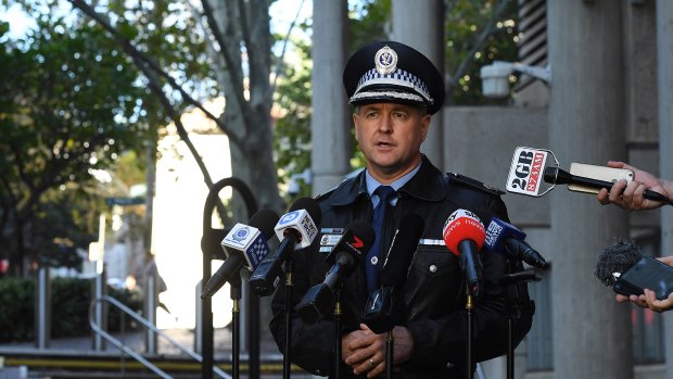 Assistant Commissioner Mick Willing speaks at a press conference on Thursday.