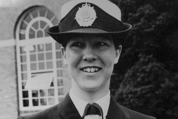 Joy Murphy at her graduation from the police academy in 1973. 