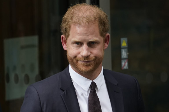 Prince Harry leaving London’s High Court after giving evidence in June last year. 