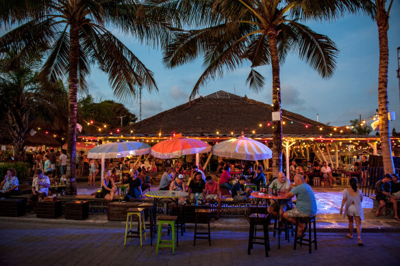 Something for everyone: punters flock to the bars at Old Man's in Canggu from sunset to midnight.