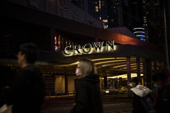 Crown’s shares have fallen by around a third in light of the Victorian inquiry.