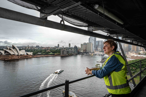 Sydney Harbour Bridge asset manager Julia Ratnayake takes in the view.