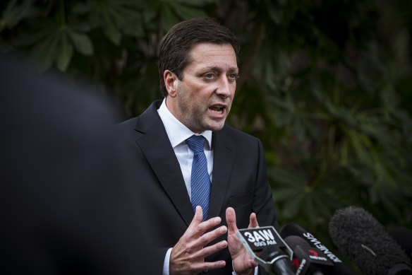 Opposition Leader Matthew Guy. 