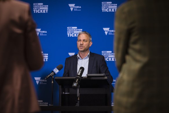 Victorian Chief Health Officer Brett Sutton addresses the media today.