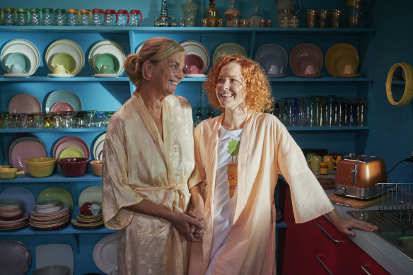 Boylan with Jean Kittson in a scene from Seriously Red.