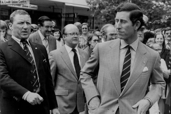 Prince Charles during his visit to Canberra in 1981.