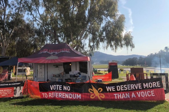 The Aboriginal Embassy in Canberra, now in the control of so-called “sovereign” radicals.