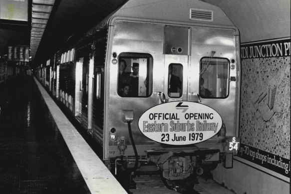 The Eastern Suburbs line was the last railway to be built under Sydney’s CBD. It opened on June 23, 1979.