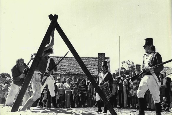 It was impossible to escape a flogging at Oly Sydney Town, pictured here in 1976.