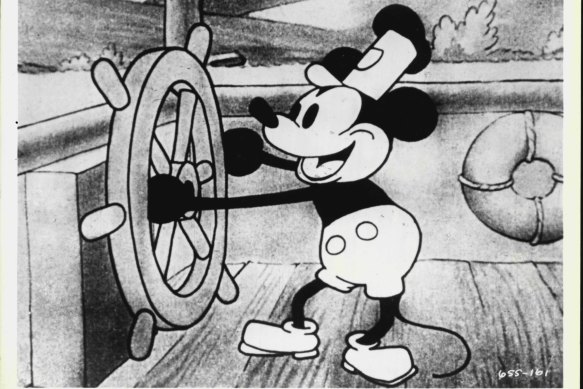 Mickey Mouse starred in the cinema's first fully synchronised sound cartoon, Steamboat Willie, on November 18, 1928.