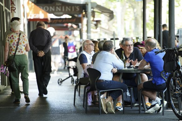 Lygon Street in Carlton is known for its outdoor dining scene. 