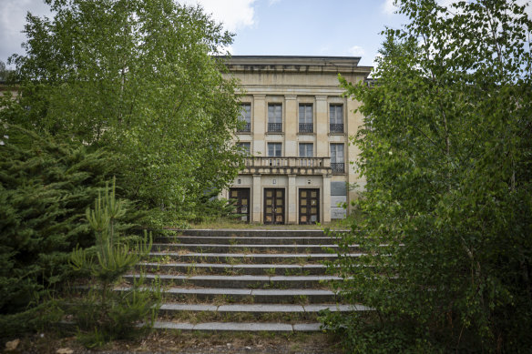 The lecture hall at a campus built by the Communist Party on the grounds of the villa.
