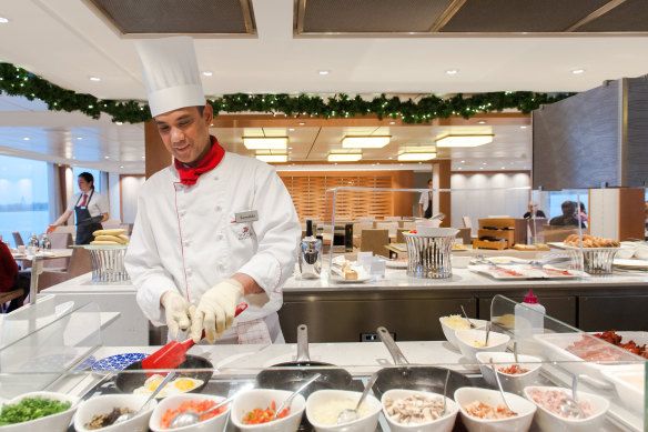Breakfast on board.