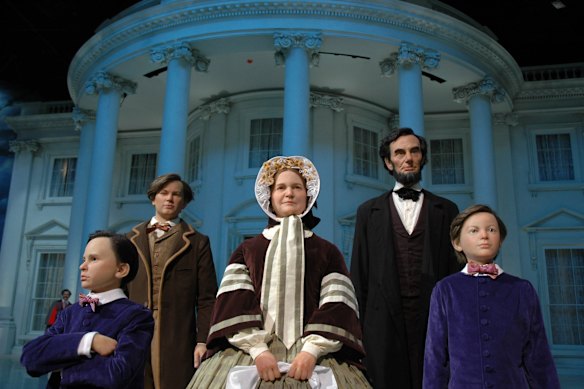 There are uncanny depictions of Abraham Lincoln and his family throughout the museum.