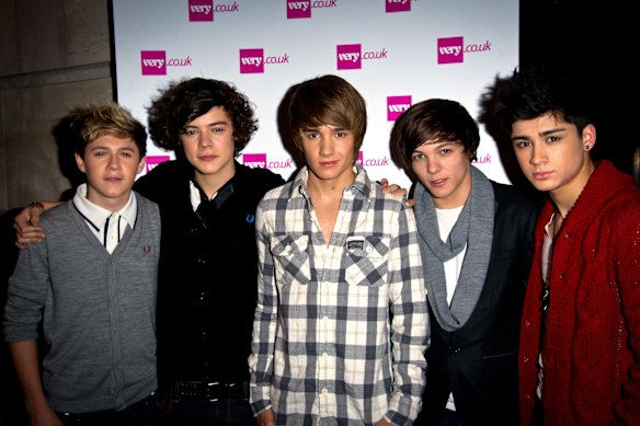 Harry Styles (second from left) with Liam Payne (center) in 2010.