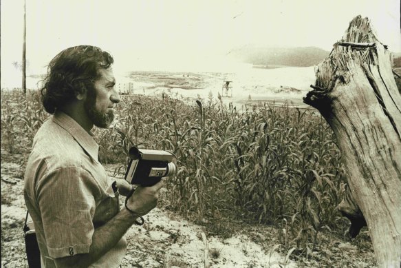 Moss Cass in 1973 at Sandbar, NSW.