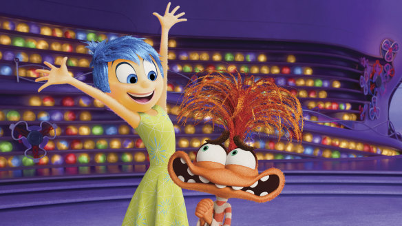 Hawke will voice Anxiety (right) in Pixar’s upcoming Inside Out 2, alongside Amy Poehler, who voices Joy.