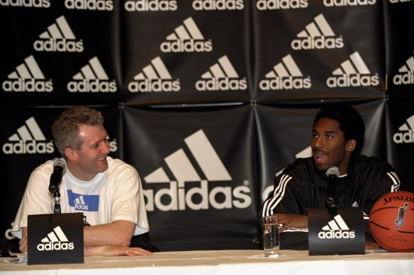 Andrew Gaze and Kobe Bryant during the latter's adidas promotional tour in Sydney in 1998.