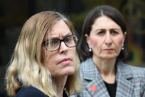 NSW Premier Gladys Berejiklian (right) and NSW Chief Health Officer Dr Kerry Chant (left).