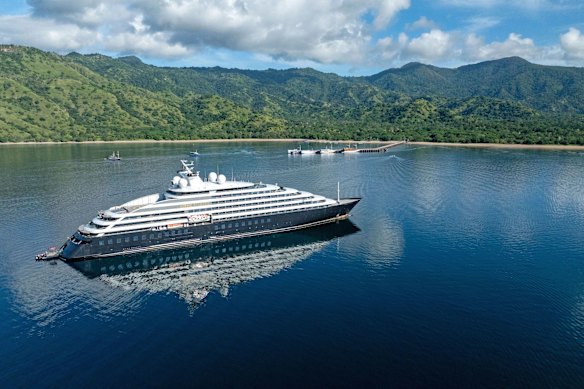The chic Scenic Eclipse sails from Cairns through the Indonesian archipelago.