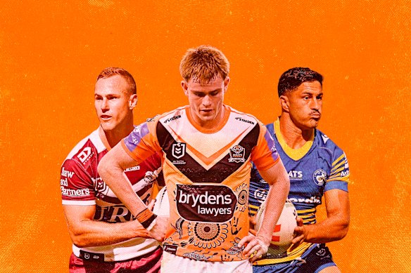 Daly Cherry-Evans, Lachlan Galvin and Dylan Brown.