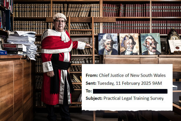 Chief Justice Andrew Bell, pictured in 2023, has raised concerns about the high cost of practical legal training.