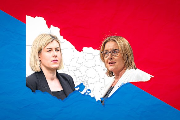 Jess Wilson and Jacinta Allan.