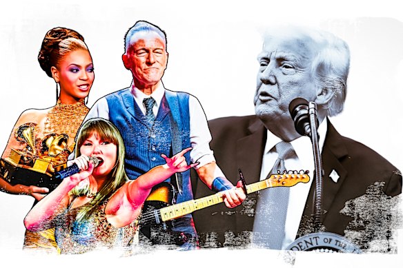 Donald Trump rages about celebrities Beyoncé Knowles, Taylor Swift and Bruce  Springsteen as if he lost the 2024 election
