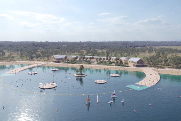 An artist’s impression of Western Sydney Lakes near Penrith.