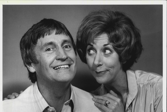 Channel 7’s situation comedy Kingswood County with Ross Higgins playing Ted and Judi Farr as Thel, 1980.