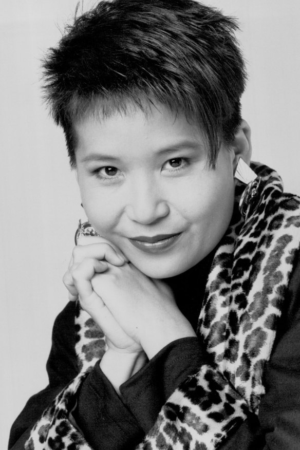 Annette Shun Wah as a TV presenter in 1990.