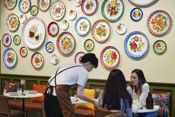 R.Harn’s walls feature dozens of plates that are used for Lunar New Year celebrations by families in Thailand.