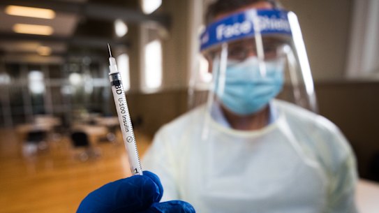 Head of Barwon Health’s public health unit, Eugene Athan, prepares for the vaccine rollout.