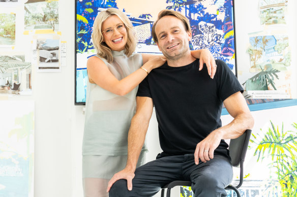 Sarah and Paul Davis at their studio in Paddington.