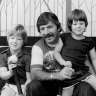 Rod Marsh with his children Paul and Dan in 1979.