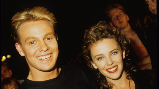 Donovan and Kylie Minogue in 1989.