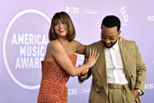 Chrissy Teigen and John Legend attend the American Music Awards 2026