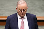Anthony Albanese has come under fire after his office sent journalists a dirt sheet on Helen Haines. 