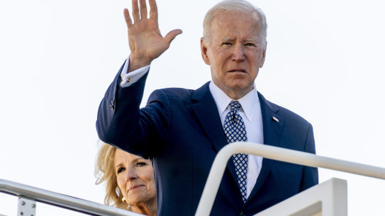 US President Joe Biden and first lady Jill Biden board Air Force One for Buffalo.