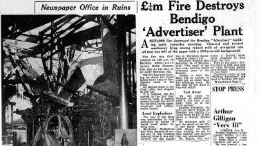 From The Archives 1962 Fire Destroys The Bendigo Advertiser Office