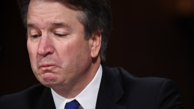 Brett Kavanaugh, US Supreme Court associate justice nominee at his hearing on Thursday.