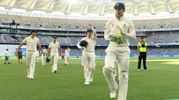 Leading by example: Australian captain Tim Paine.