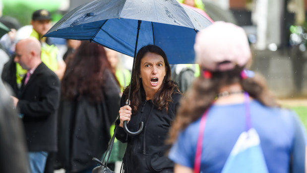 A woman verbally abused members of the LGBTI community during a city rally on Satuday.