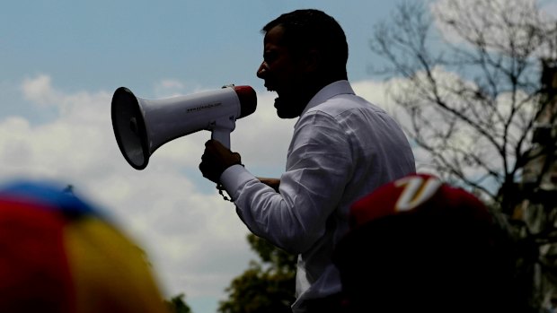 Leader of Venezuela's National Assembly and self-declared president Juan Guaido.