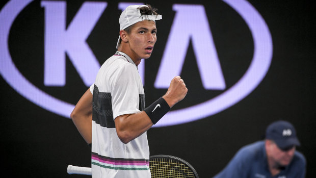 Alex Popyrin was in control when his opponent retired in their second-round match.