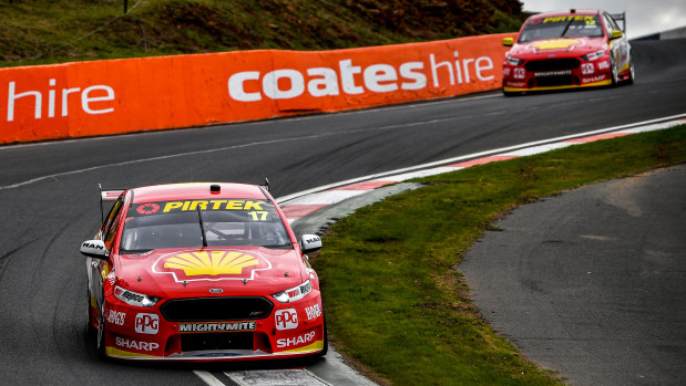 'They're very fast so the pressure is on them now to hold that pace': Scott McLaughlin on the Bathurst circuit.