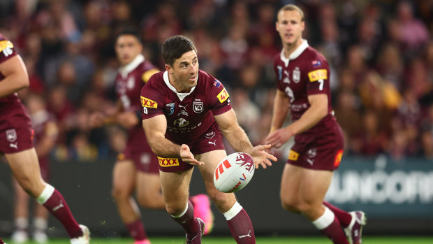 Ben Hunt in action for the Maroons.